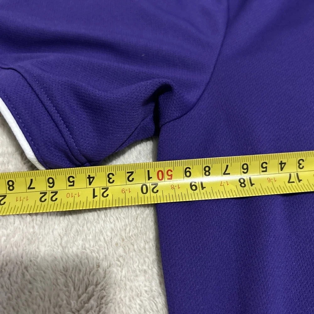 Nike LSU Tigers Dri-Fit Polo Shirt‎ Mens Medium Purple Gold Short Sleeve NCAA